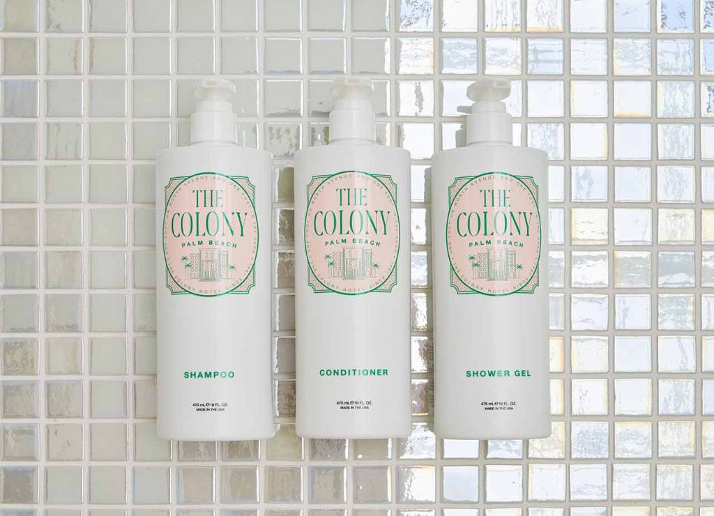 shampoo, conditioner and body wash in shower