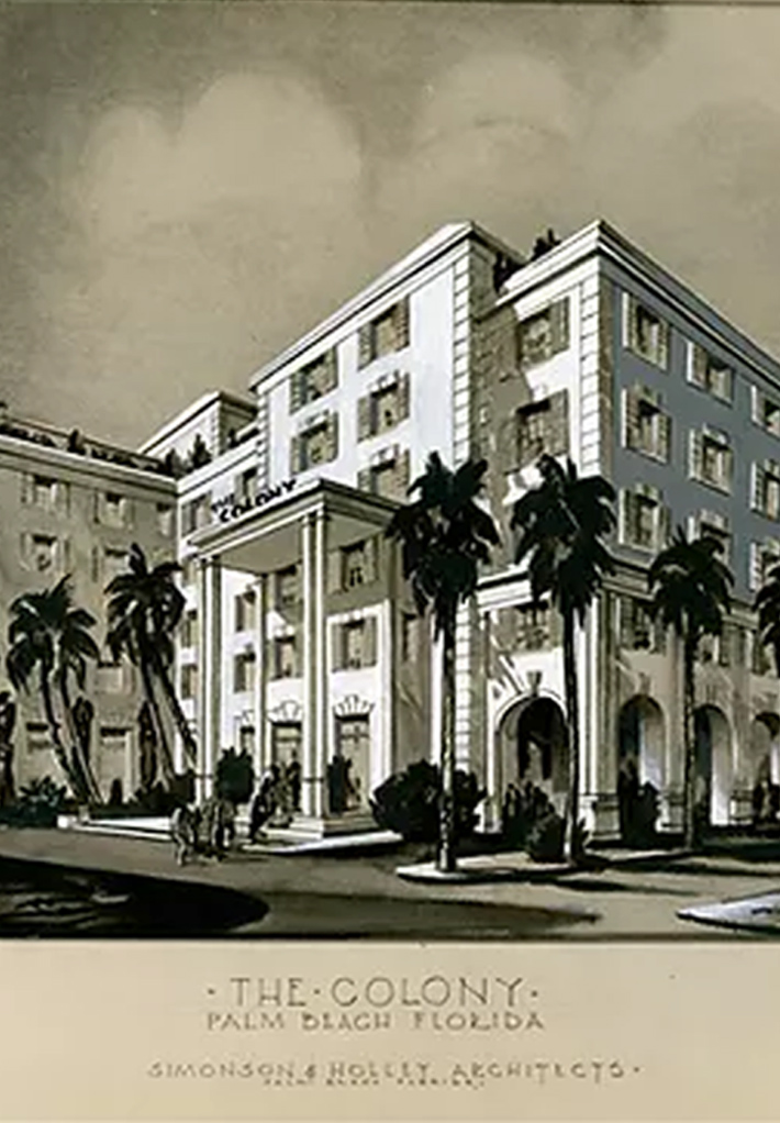 vintage postcard image of colony hotel