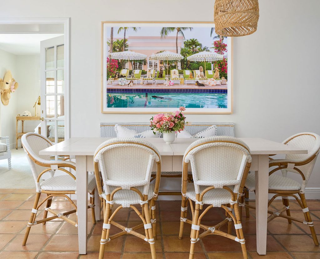 Light and airy dining room.