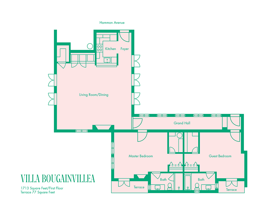 Villa Boiugainvillea floor plan